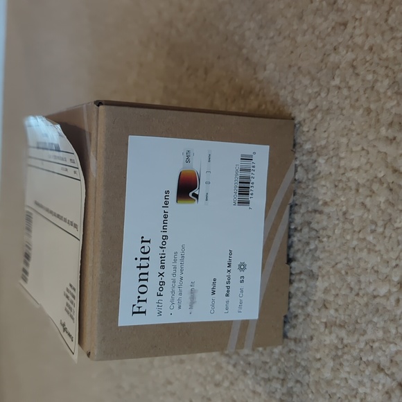 New Smith frontier goggles with fog x anti fog inner lens white with red mirror - Picture 2 of 7